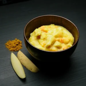 cod in creamy curry sauce prepared