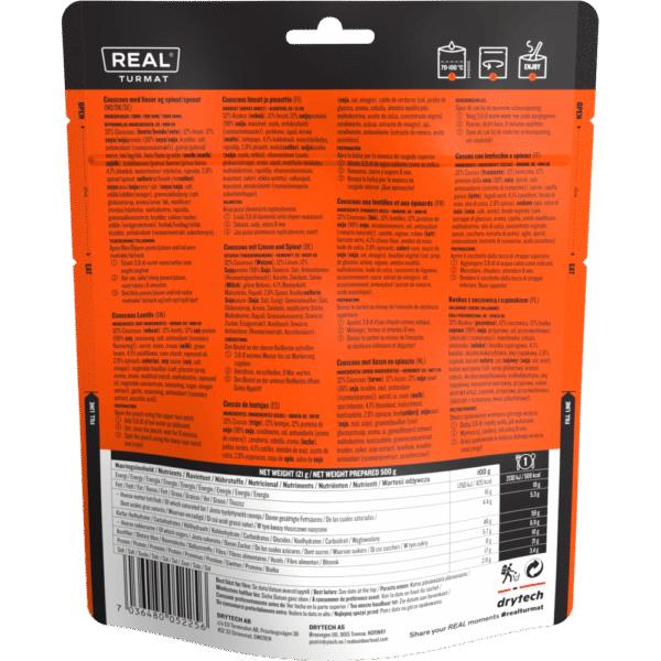 Couscous med Linser og Spinat