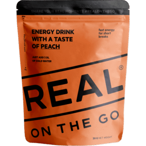 energy drink with a taste of peach