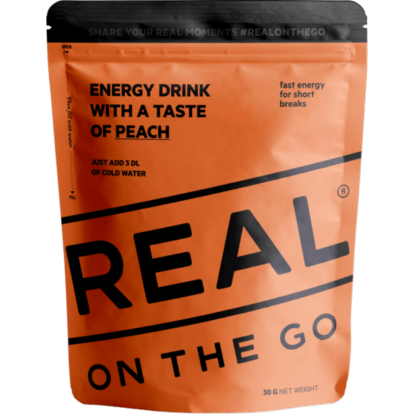 energy drink with a taste of peach