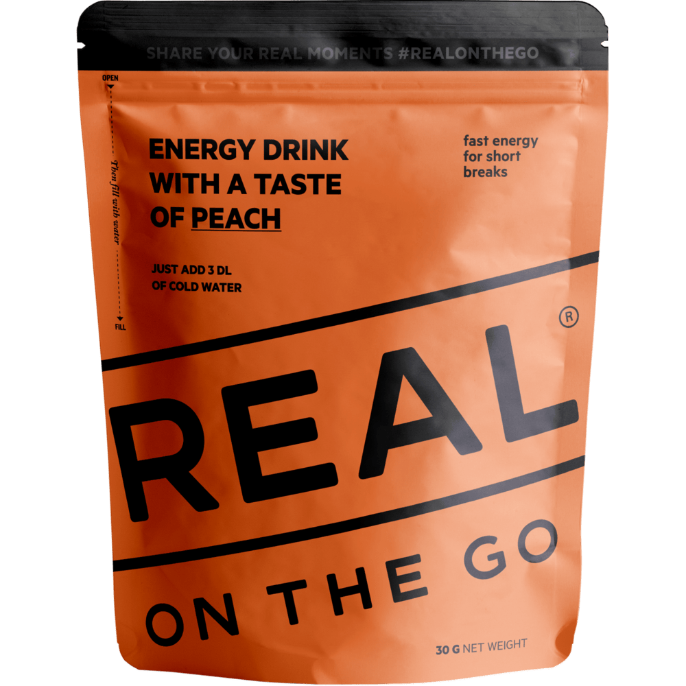 energy drink with a taste of peach