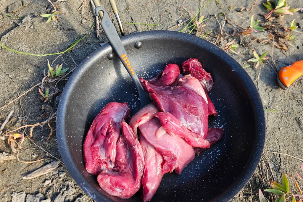 red meat in a pan