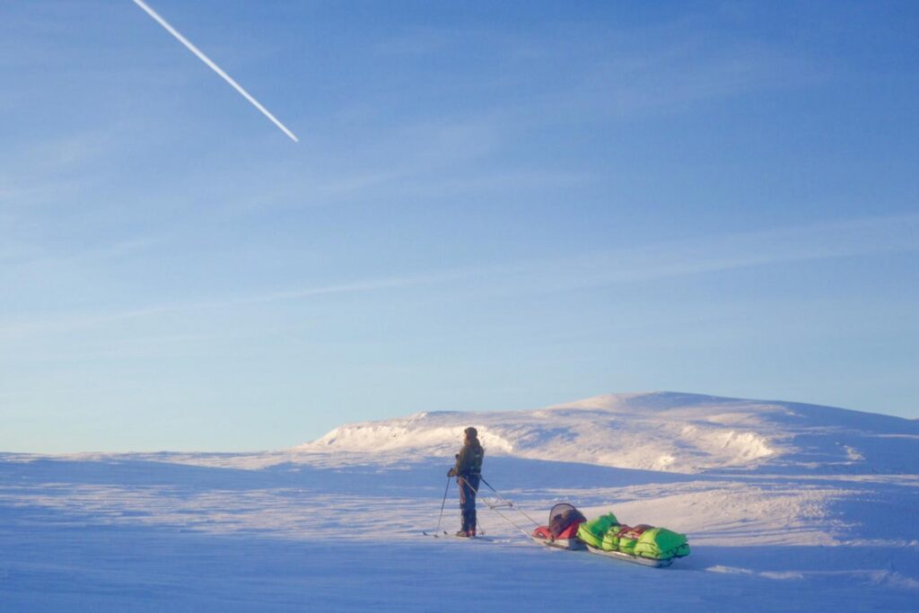 alexander read with pulk in the snow 1