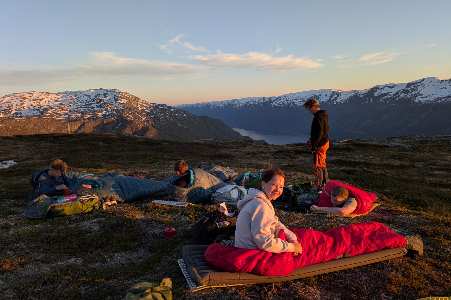 dale oen academy on a backpacking trip