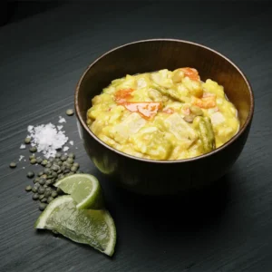 chicken with lentils and lime