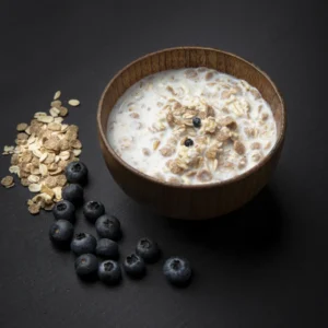 blueberry and vanilla muesli prepared