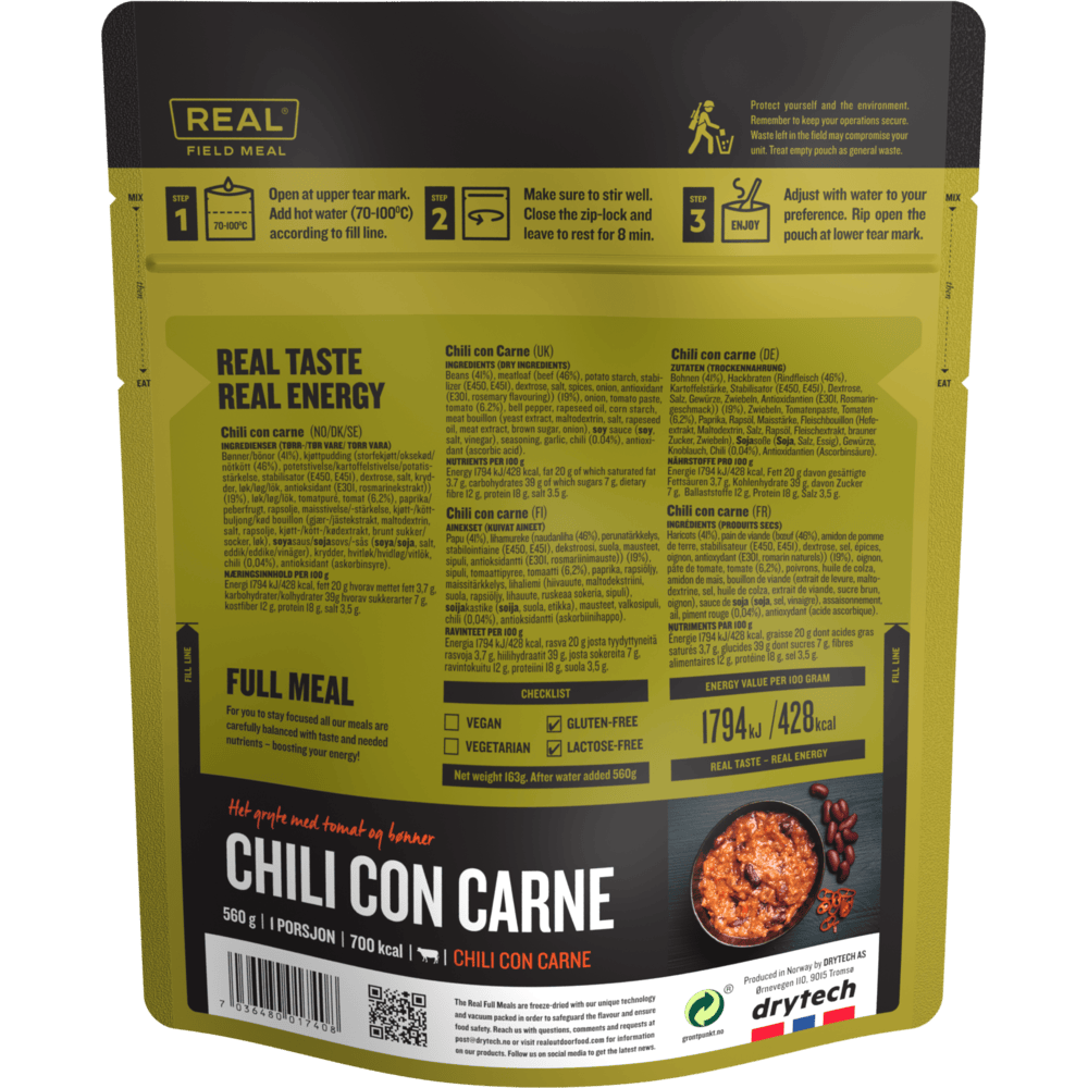 chili con carne backside
