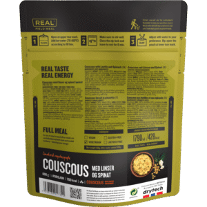 couscous with lentils backside