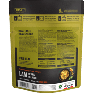 lamb with rice and lentils backside