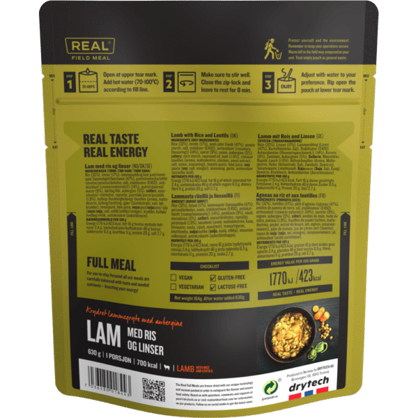 lamb with rice and lentils backside