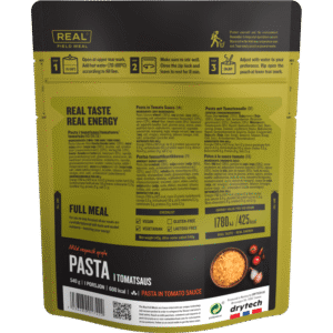 pasta in tomato sauce backside