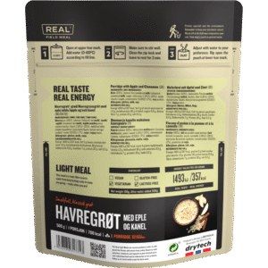 porridge with apple and cinnamon backside