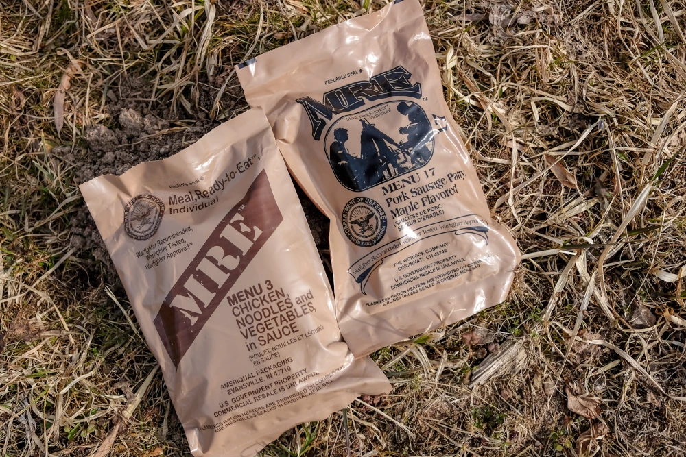 amerikansk mre. Meals ready to eat.